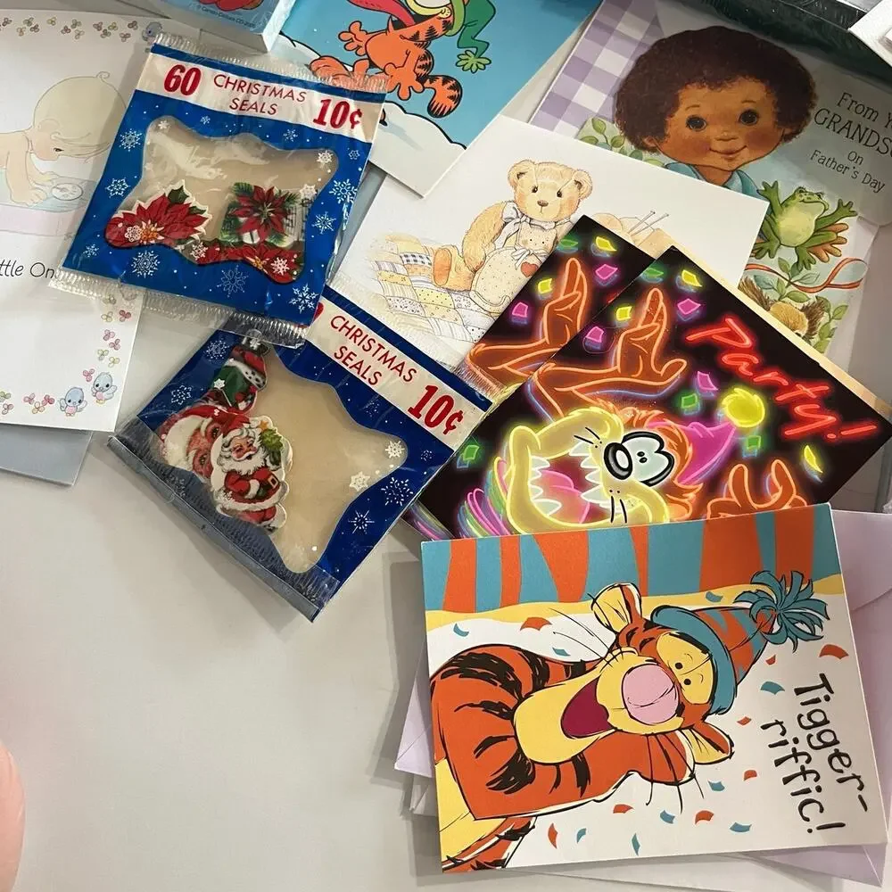 Lot of Vintage Cartoon Character Stationary Disney Sanrio Peanuts